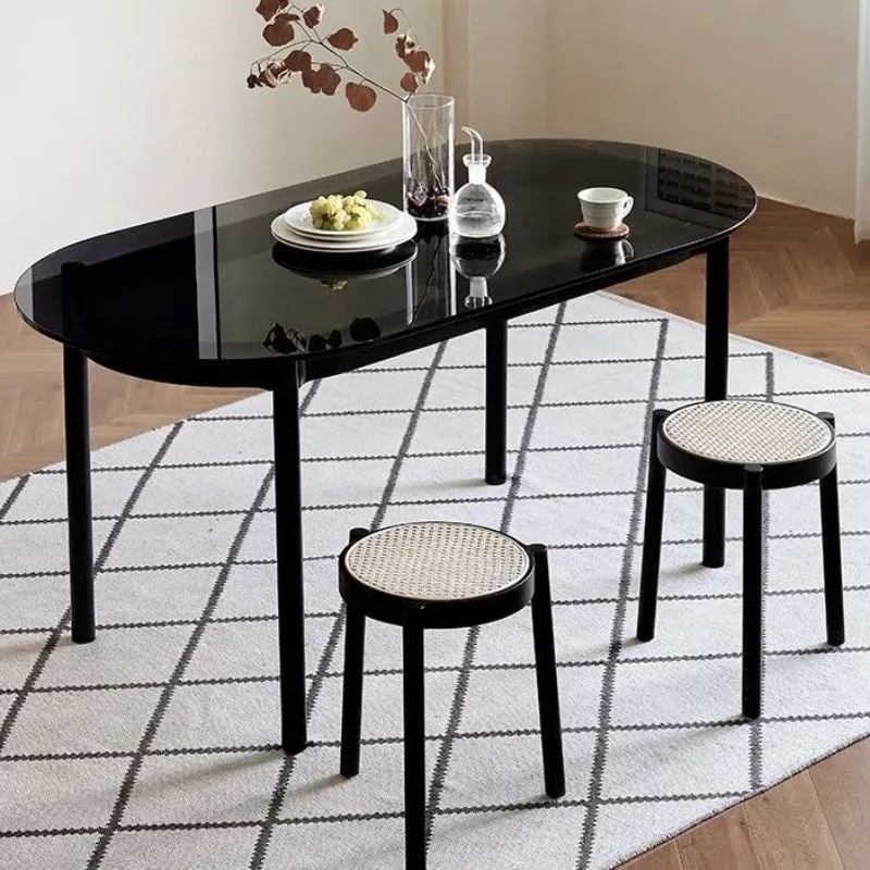 Rattan Woven Stool Chair Stackable