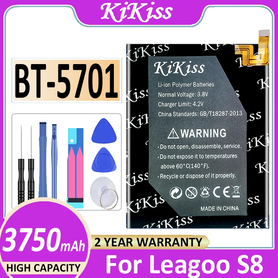 

High Quality Battery 3750mAh For LEAGOO S8 S 8 BT-5701 BT5701 BT 5701 Batterie Batteria + Free Tools