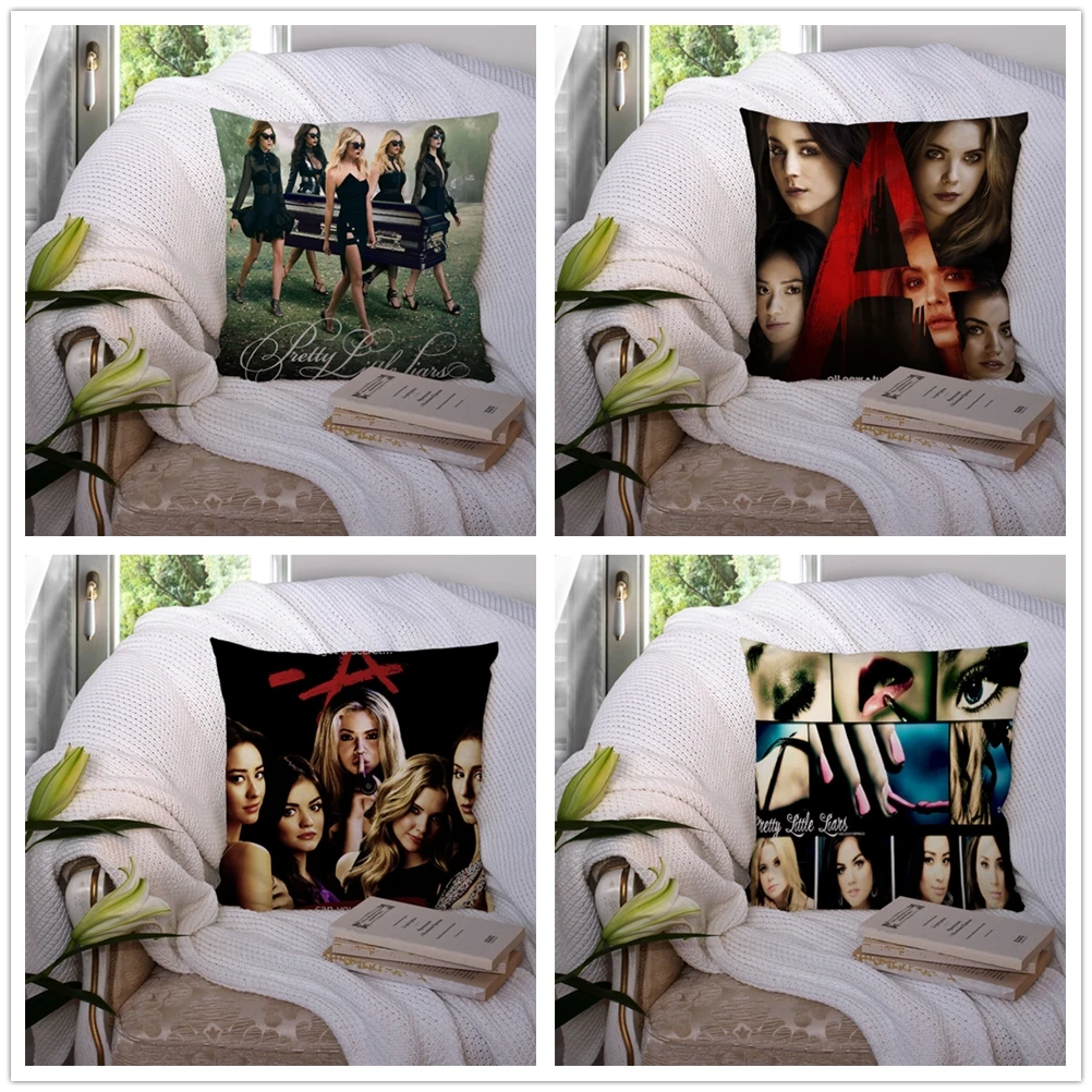

Custom Pretty Little Liars Square Pillowcase Polyester Linen Velvet Printed Zip Decor Pillow Case Car 22119-13