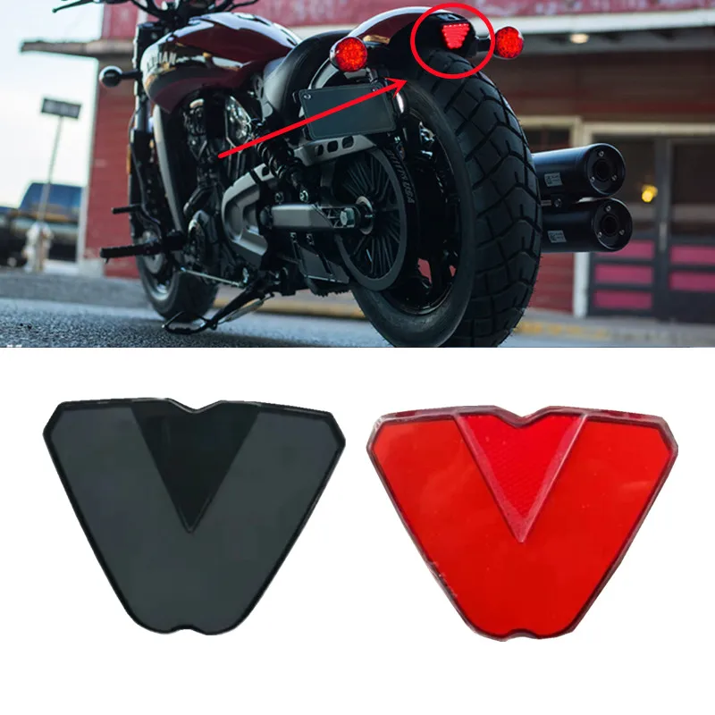 

12V F1 Style LED Motorcycle Rear Diffuser Spoiler LED Brake Lights Bumper Cover Pilot Lamp For Honda//Yamaha/Suzuki