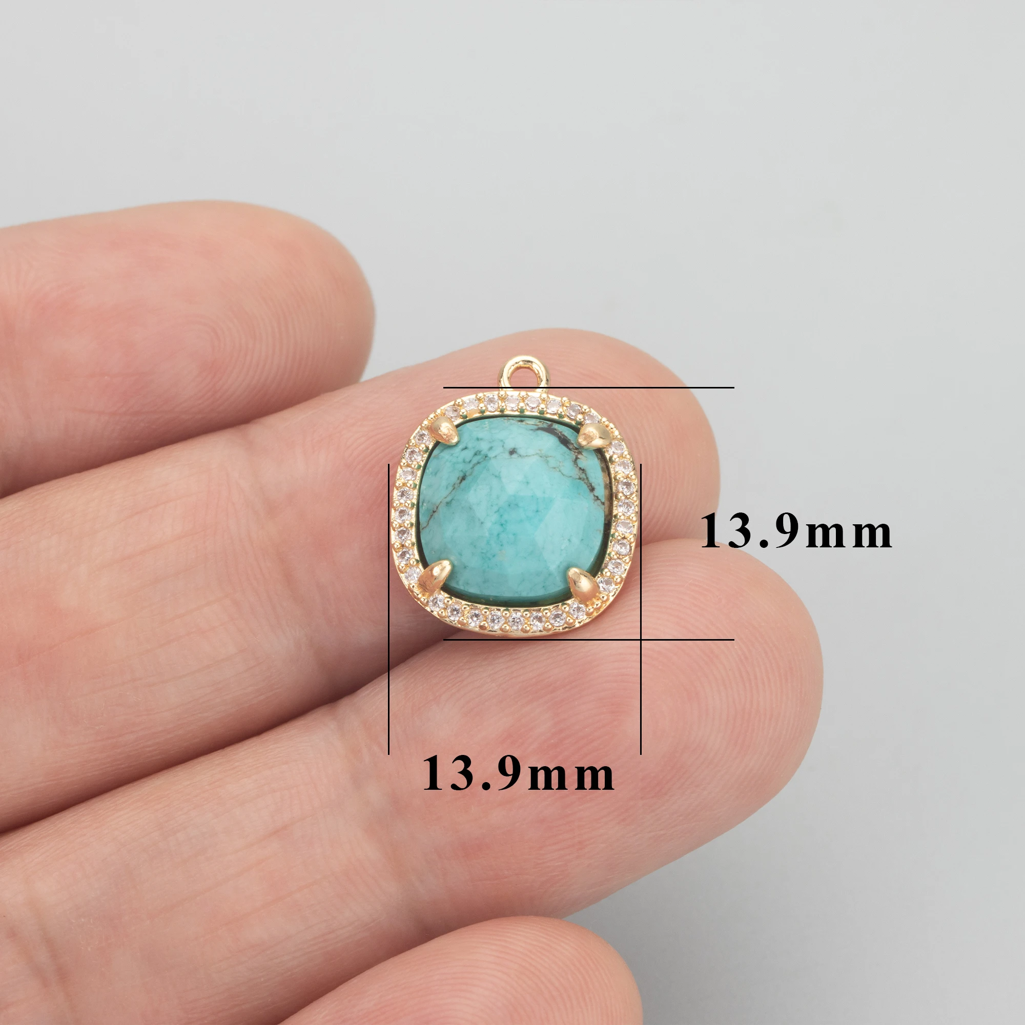 4 шт./партия подвески для ювелирных изделий из меди и золота 18 К