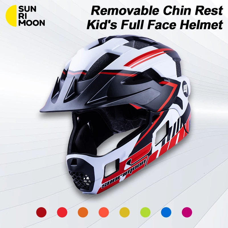 

Детский велосипедный шлем SUNRIMOON, съемный Полнолицевой велосипедный шлем 54-57 см для детей 2-8 лет, защитные велосипедные шлемы для предотвращения столкновений