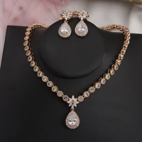 elegant wedding jewelry set arabian dubai bridal gift gold plated necklace earrings set moroccan womens earrings free shipping