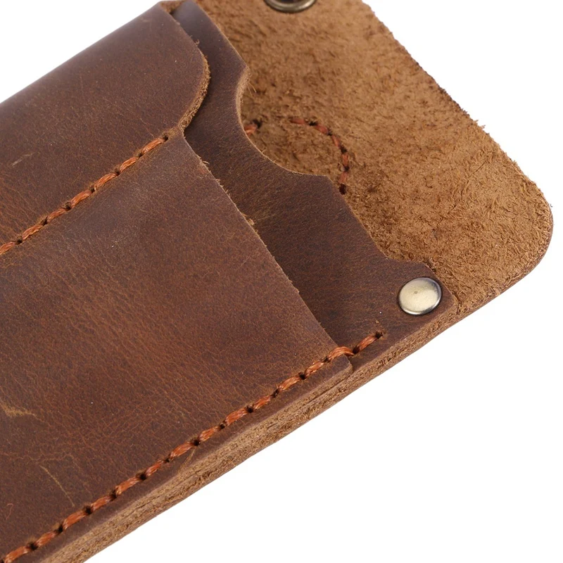 2x Кожаный Футляр ручной работы/Органайзер для фонарика/мультитула/ножа/ручки