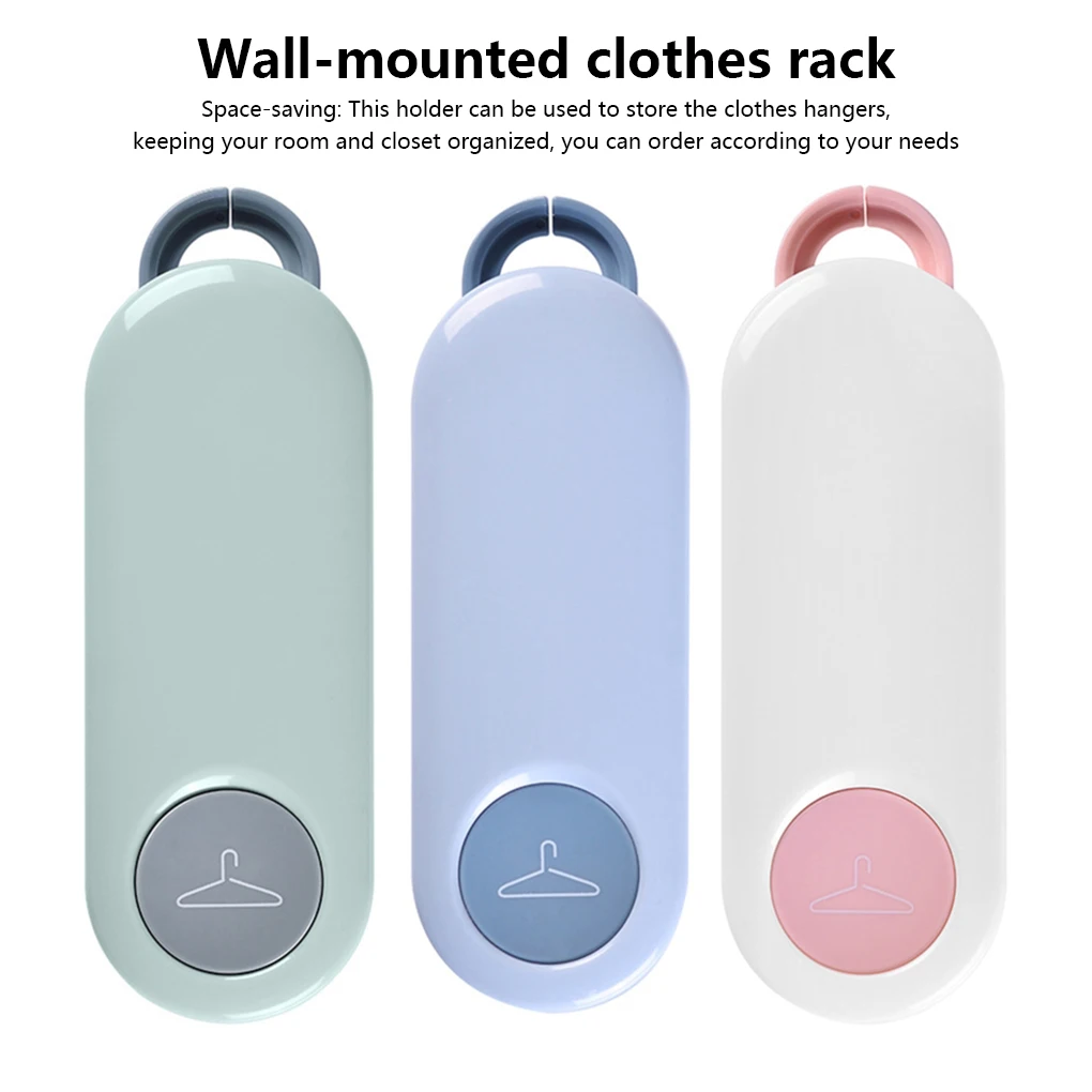 

Wall Mount Clothes Hanger Organizer Wardrobe Storage Rack Punch Free ABS Household Anti-drop Bathroom Bedroom Scarf Holder