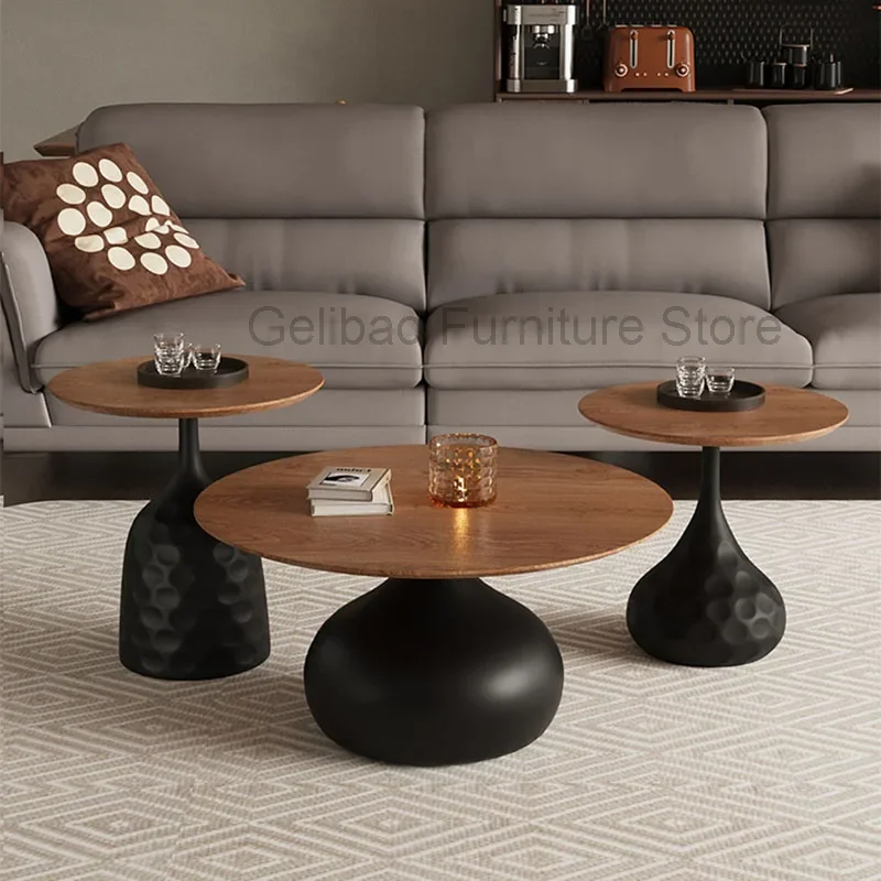 Круглый кофейный столик экономящий пространство уникальное минималистичное