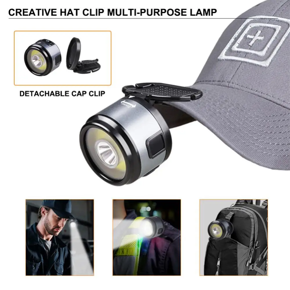 

Camping Lamp Multi-function Work Lamp XPG+COB Headlamp With Magnet Hook Cap Clip Lamp Glare Flashlight Running Lantern Fishing