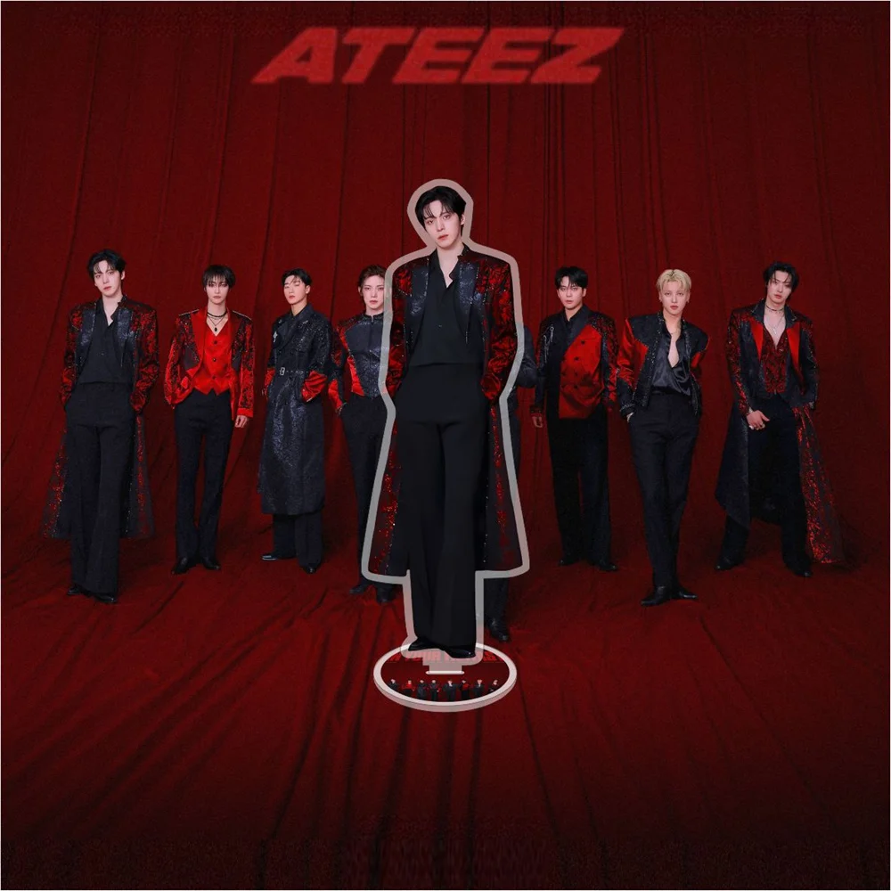 Фото KPOP ATEEZ GOLDEN HOUR: PART.3 Альбом Акриловая подставка San Mingi Yunho Hongjoong Seonghwa Стенд Фигурка Фанаты Настольный декор Модель №3