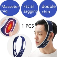 elastic face slimming durable facial face lift man v face chin cheek facial massage heat up thin face bandage