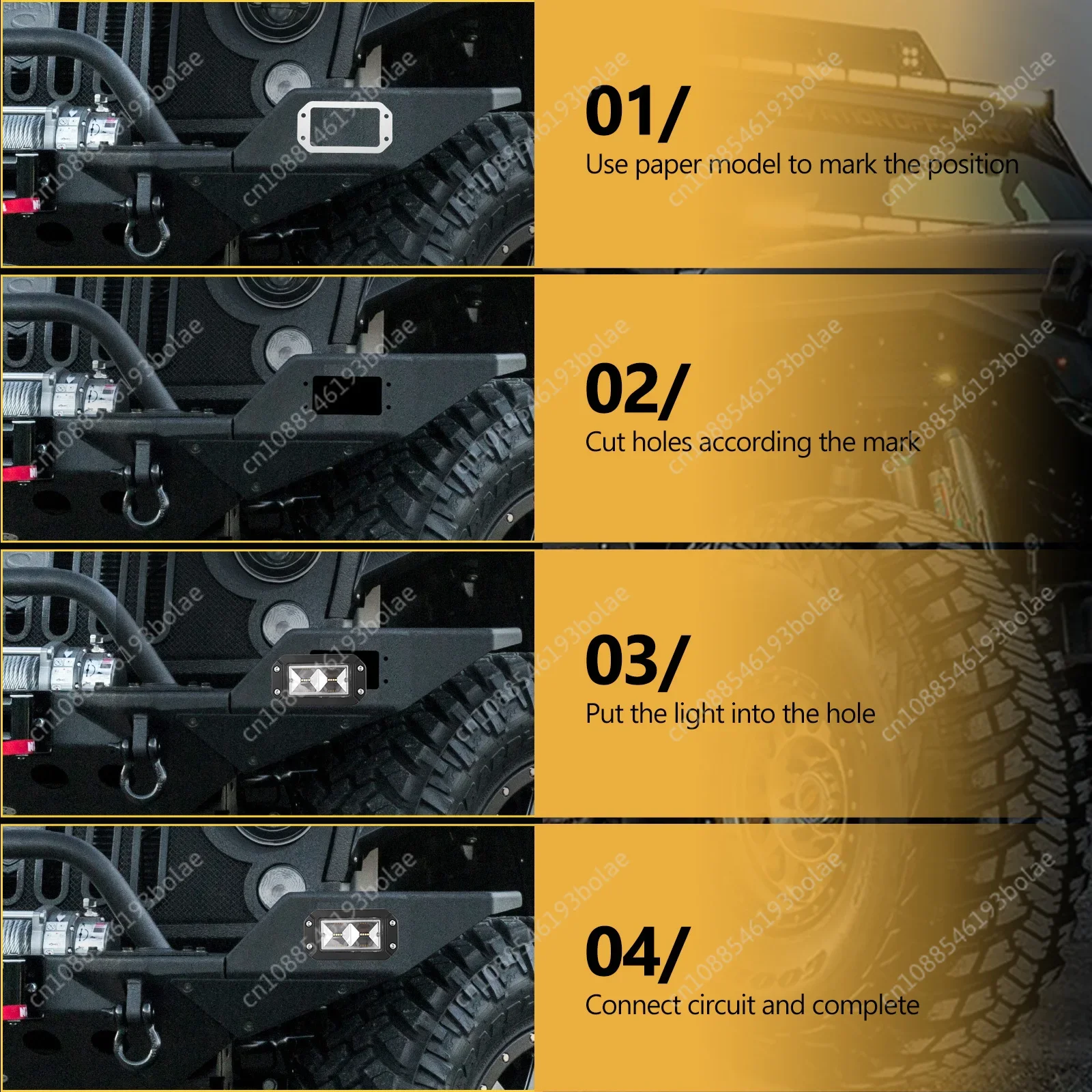 6-дюймовый супер яркий 4800LM прожектор светодиодный рабочий фонарь для 4x4
