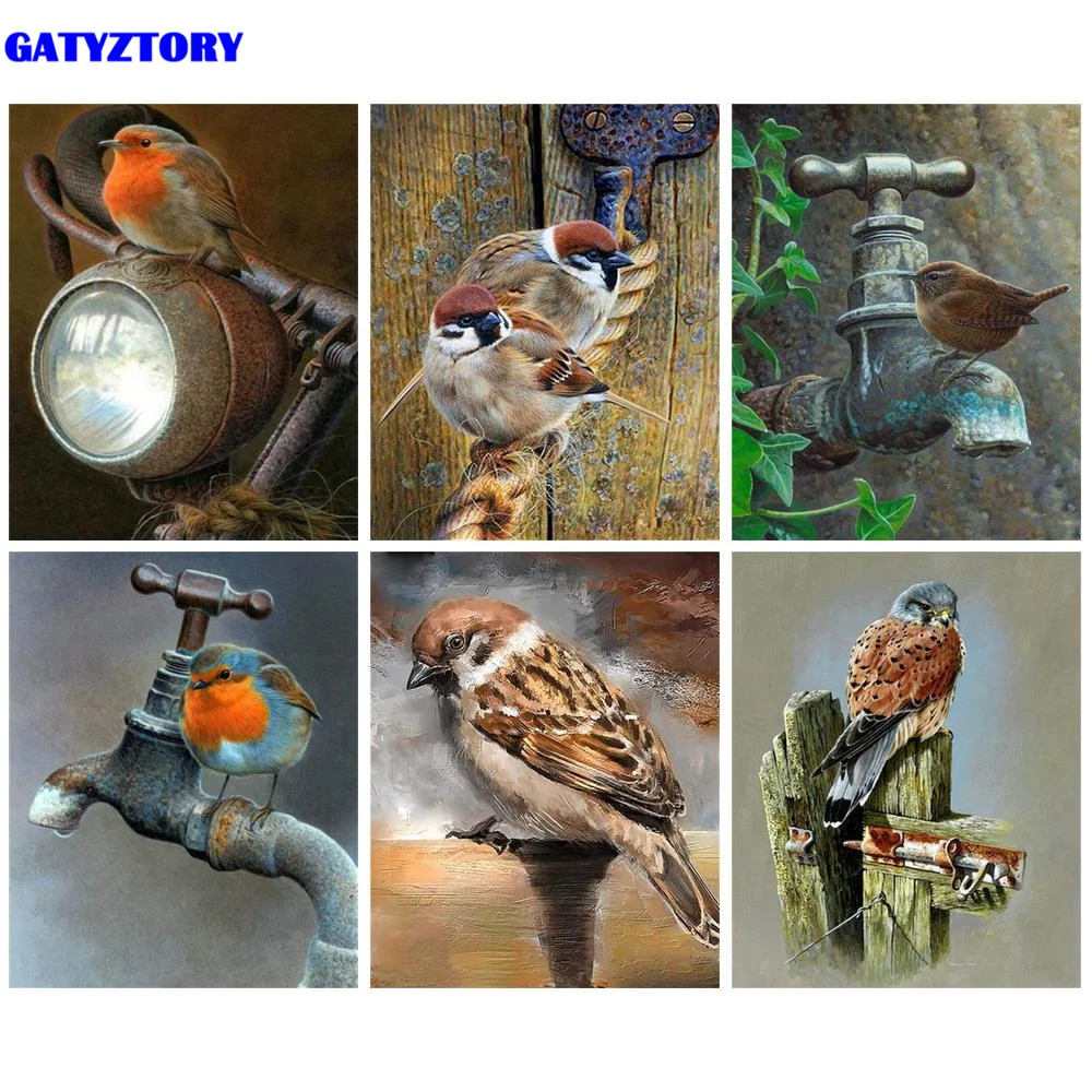 

Рамка GATYZTORY «сделай сам», рисунок по номерам, фотообои для взрослых, ручная роспись, картина по номерам, животное, украшение для дома, подарок...