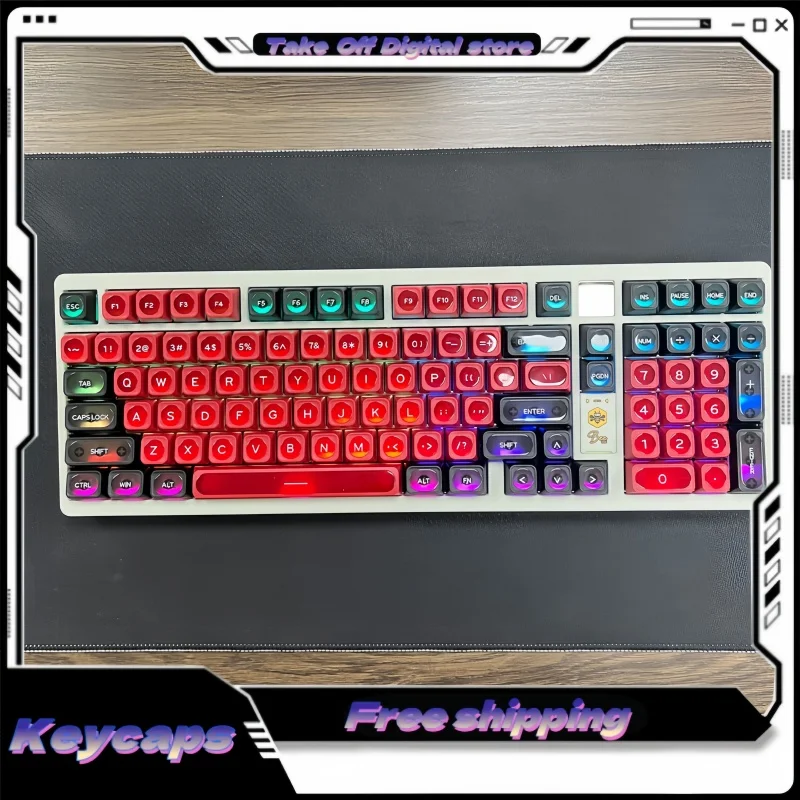 Механическая клавиатура серии кошачий глаз Stone 130 клавиш двухцветная гравировка