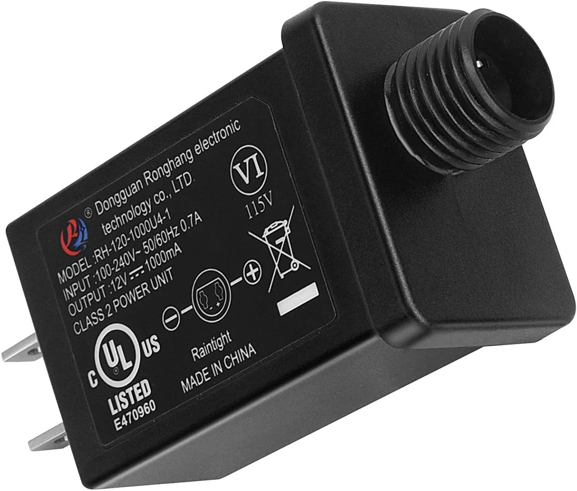 

Replacement Yard Inflatable Adapter 12V 1A Class 2 Power Supply Converter Power Supply LED for String Light Inflatable Device
