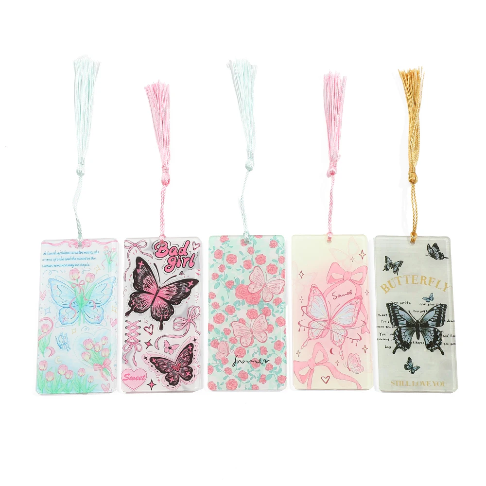 Милые красивые акриловые закладки-бабочки для женщин и девушек