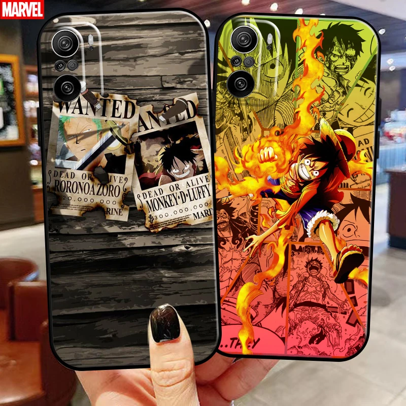 

Anime One Piece Comics For Xiaomi Redmi K40 Pro K40 Gaming Phone Case Liquid Silicon Coque Funda Back Silicone Cover Carcasa