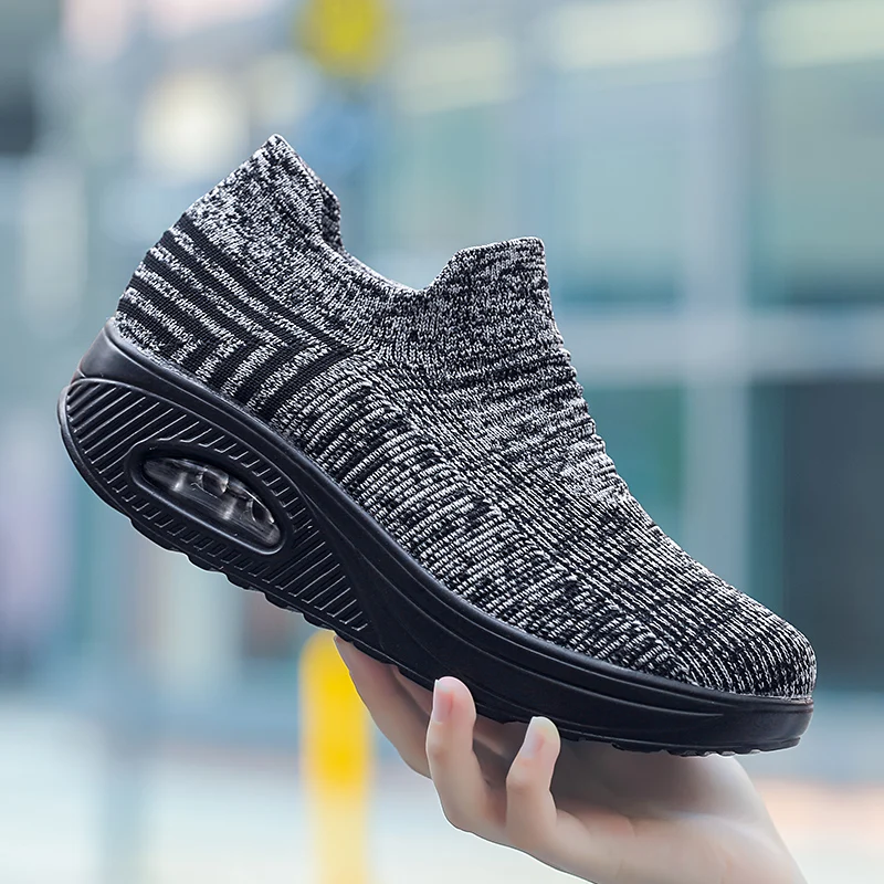 

Женские прогулочные туфли, дышащие удобные кроссовки на платформе, повседневные лоферы, Нескользящие