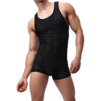 sexy men undershirts leotard bodysuits sports fitness wrestling singlet bodybuilding jumpsuit shorts homme underwear sleepwear