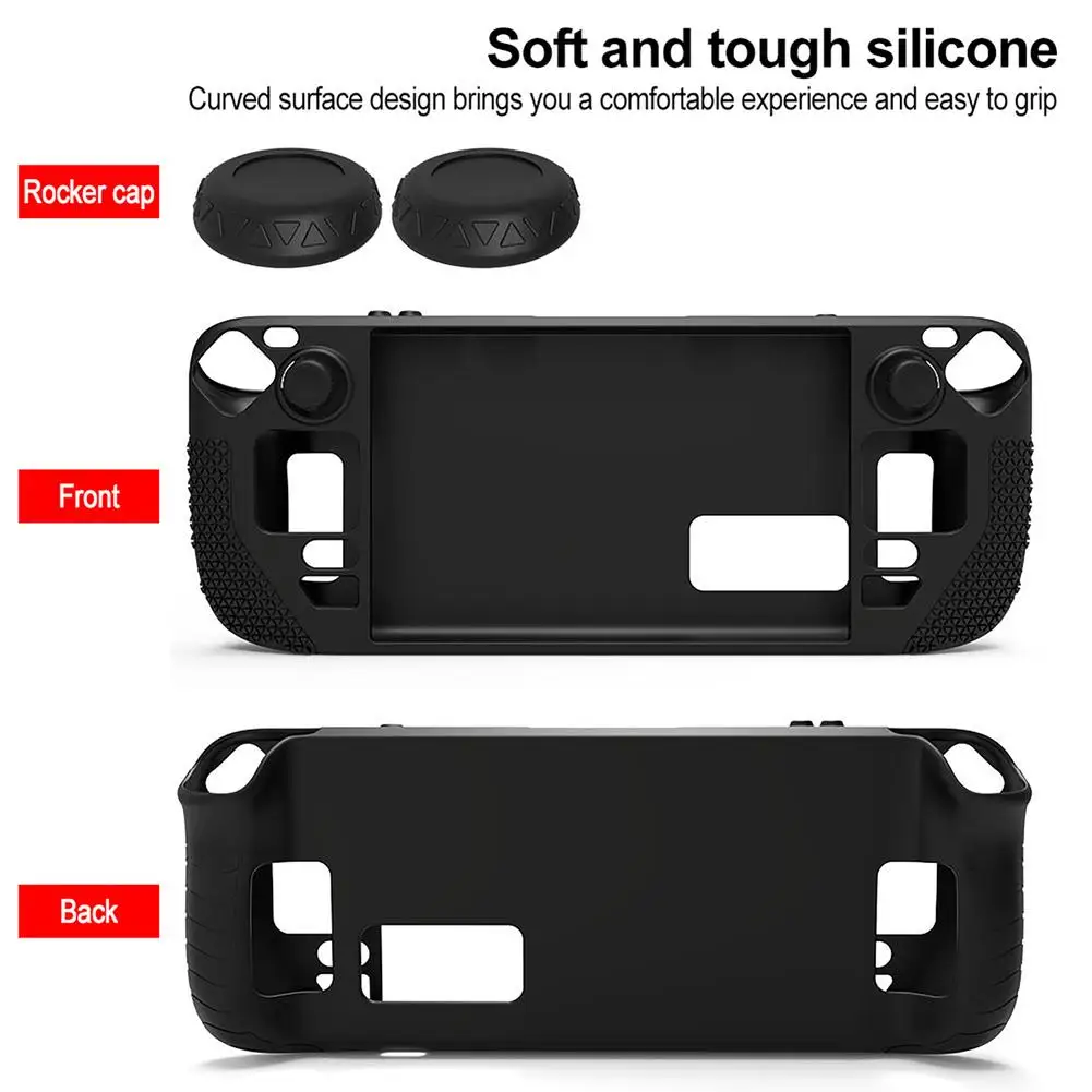 

Game Console Silicone Protective Cover With Button Caps Compatible For Steam Deck Protective Case Shell Accessories
