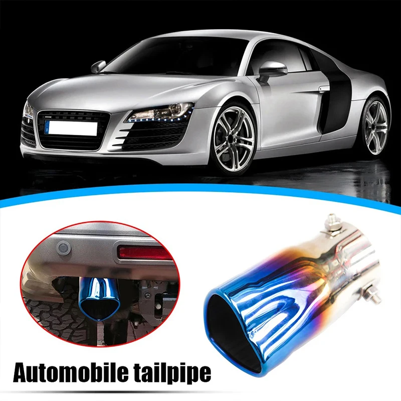 

Universal Exhaust Tail Pipe Muffler 2.5 inch ID Inlet Bolt-on Heart Edge Car Universal Stainless Steel Outlet Muffler