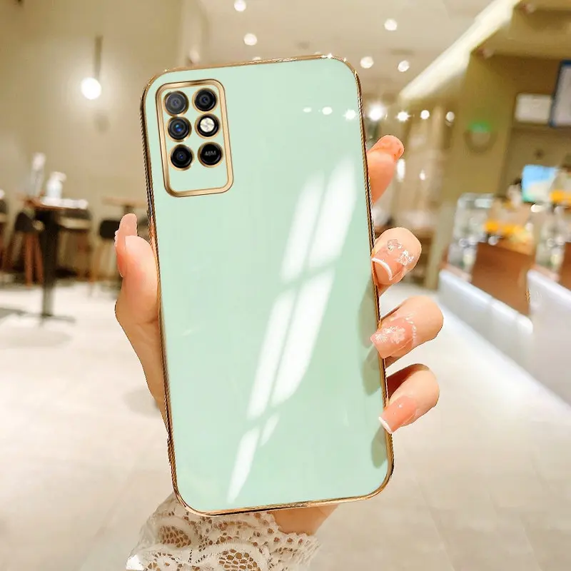 

Infinix Note 8i X683 X683B Case Plating Silicone TPU Bumper Back Cover Shockproof Soft Phone Case for Infinix Note 8i X683 X683B