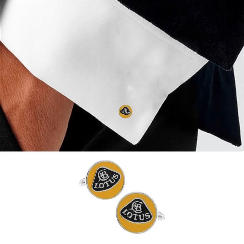 Запонки с буквами для логотипа лотоса роскошные ювелирные изделия модные