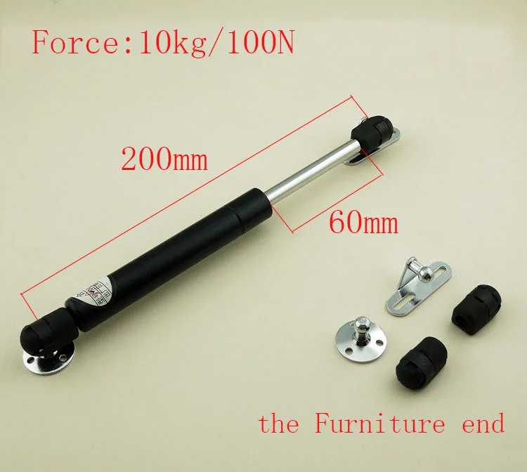 

Free shipping 200mm central distance, 60 mm stroke, pneumatic Auto Gas Spring, Lift Prop Gas Spring Damper the Furniture end
