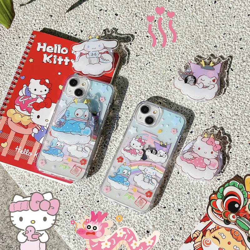 Магнитный чехол Sanrio Hello Kitty Kuromi Hangyodo для iPhone 15 14 13 12 11 Pro Max