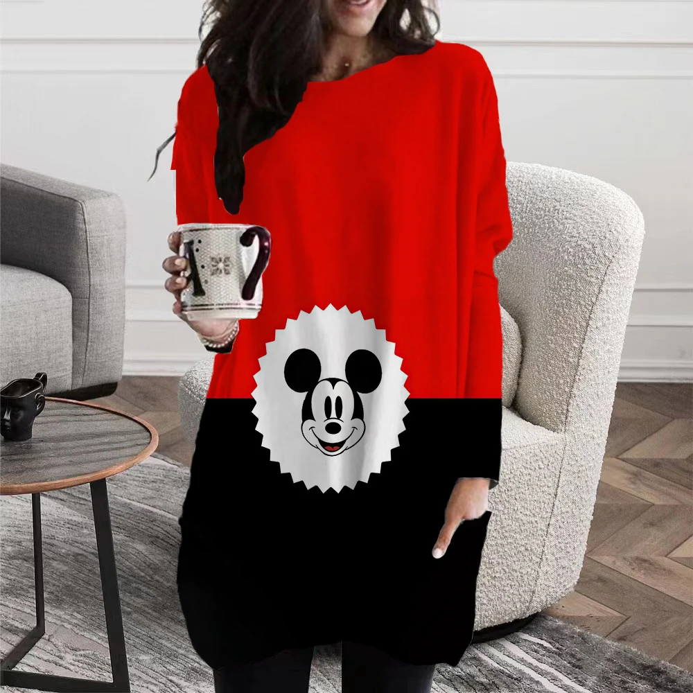 Fashion Personality Minnie Disney T-shirt Women's Summer Long-sleeved Tops Minnie Casual Kawaii T Shirt Shirt Clothes