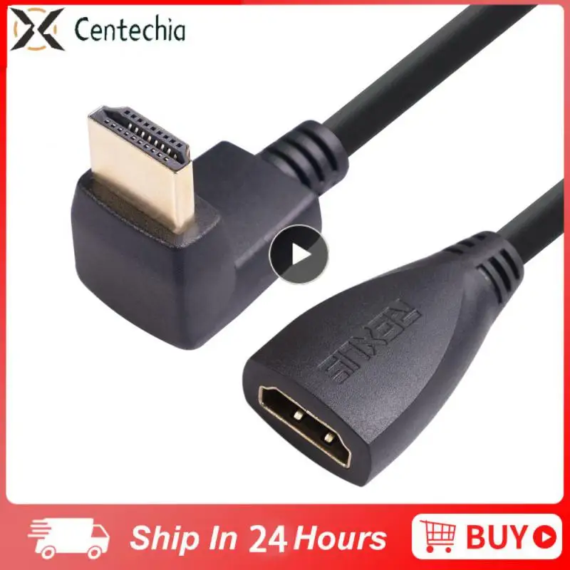 

90 Degree Extension Cable 4k Right Angled Elbow Cord Extension Cable Hdtv Extension Cord Male To Female