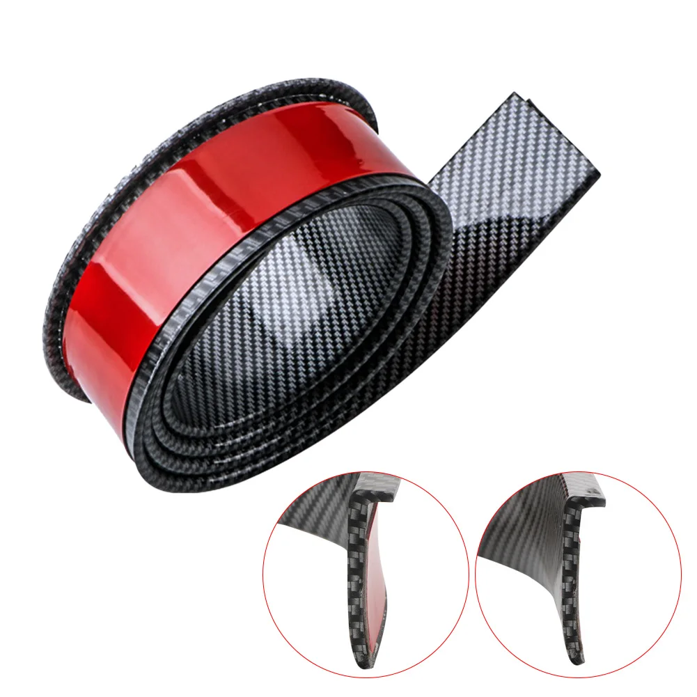 

Universal Car Fender Flare Edge Trim 3.8 Meter Length Carbon Fiber PVC Strip Self-Adhesive Wheel Eyebrow Sticker Flare Protector