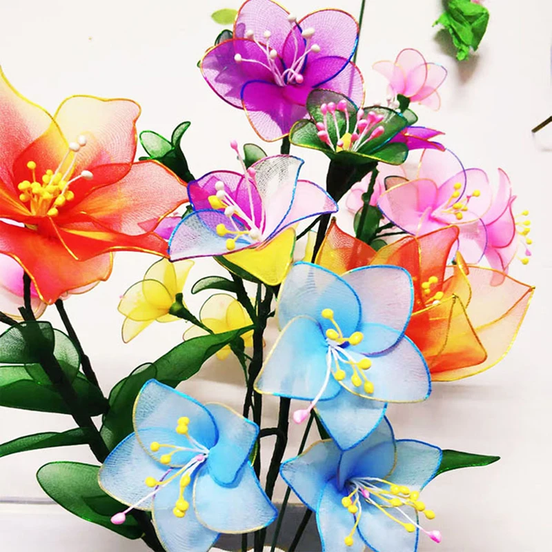400 шт. мини цветок искусственный жемчуг Pistil Двойные головки DIY цветочное ремесло