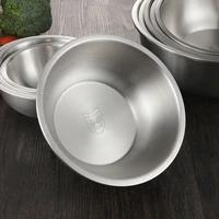 304 stainless steel basin round dough basin kitchen vegetable basin soup plate household large oil basin egg pots