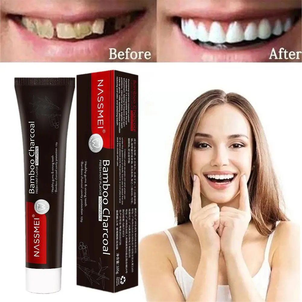 

Whitening Bamboo Charcoal Toothpaste Bamboo Charcoal Carbon Anti-sensitive Tooth Paste Toothpaste Black Care Oral Activated F9T8
