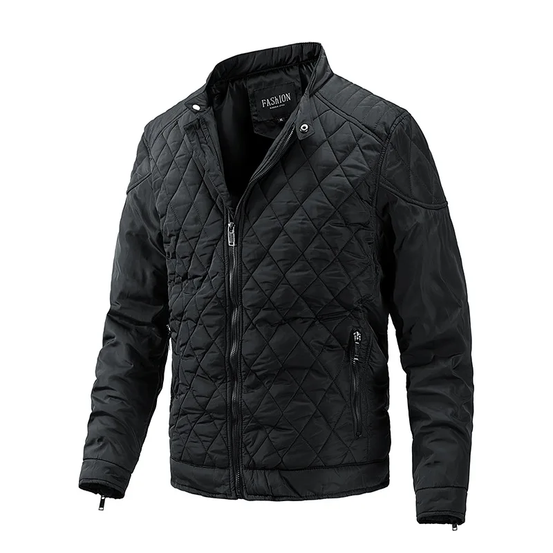 

Male Puffer Velvet Quilted Plush Clothes Men Lined Winter Jacket Men's Thickened Padded Warm Coats Casual Parka Jacket