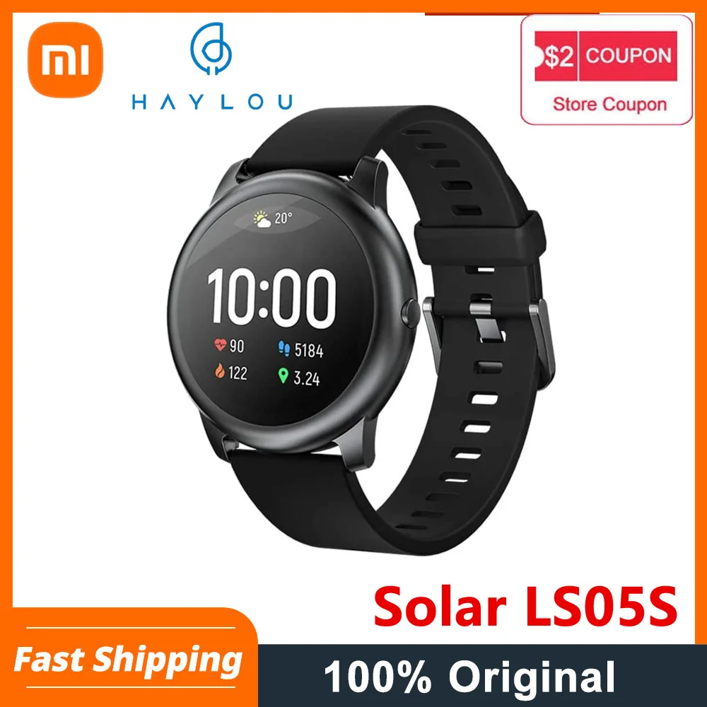 

Haylou ls05 smart watch solar sport smartwatch heart rate metal sleep monitor ip68 waterproof dip68 android ios global version