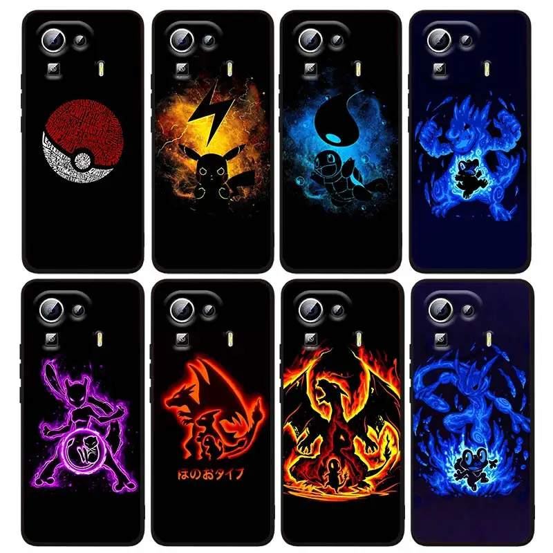 

Anime Pikachu Pokemon For Xiaomi Mi 12 12X 11T 11 11i 10i 10T 10S Note 10 9T 9 SE Lite Ultra Pro 5G Black Capa Phone Case