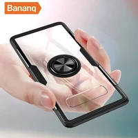 bananq for samsung s10e s20 s21 s22 ultra case with ring stand magnet transparent shockproof back cover for galaxy note 10 20