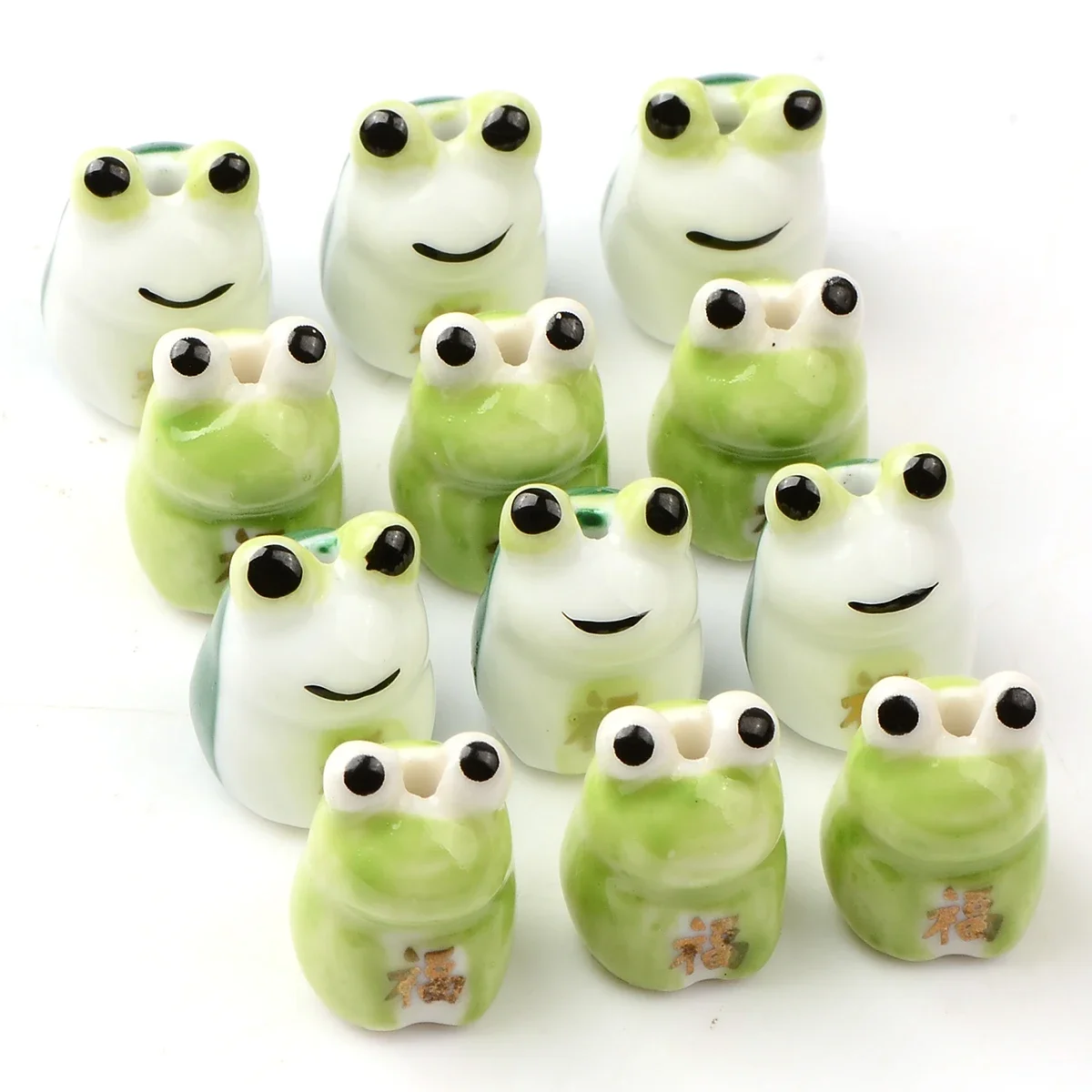 Керамические бусины лягушки 2 шт