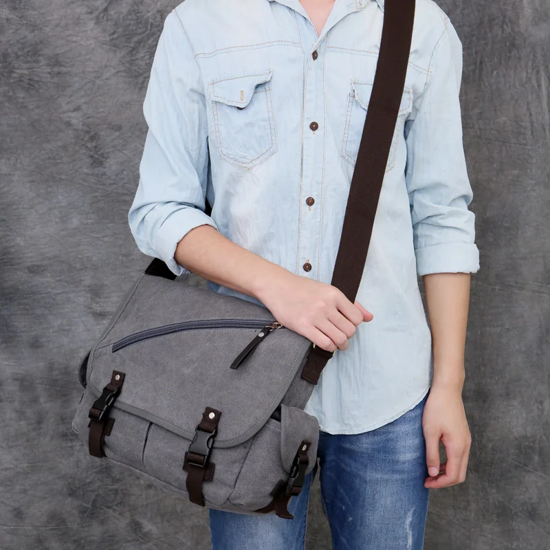 High Quality Men's Handbags Canvas Shoulder bags male Messenger Bags Large Satchels Business Man Crossbody Bag Bolsa