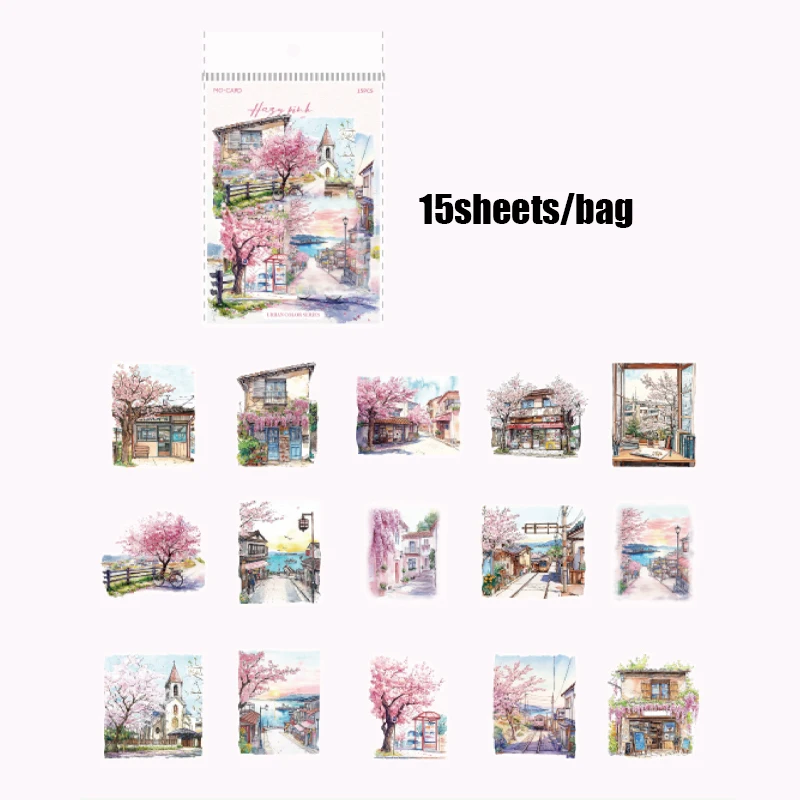 

Mr.Paper Kawaii наклейки Городских Цветов