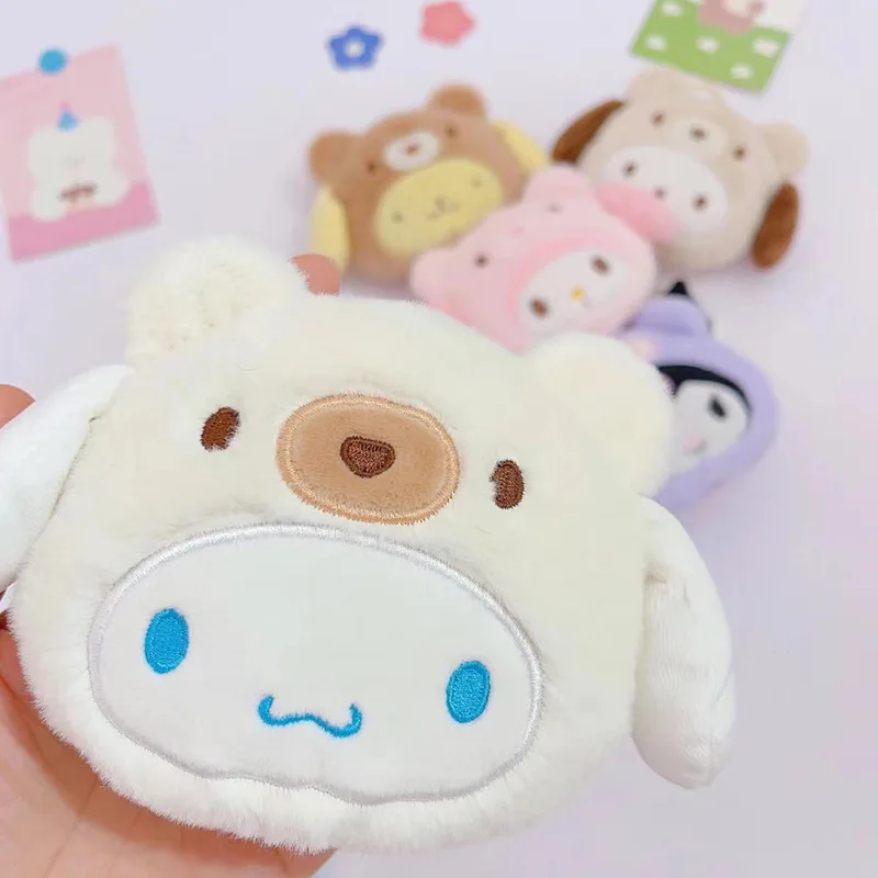 Sanrio Kawaii кошелек для монет с куклой милый стиль моя мелодия коричная сумка брелок