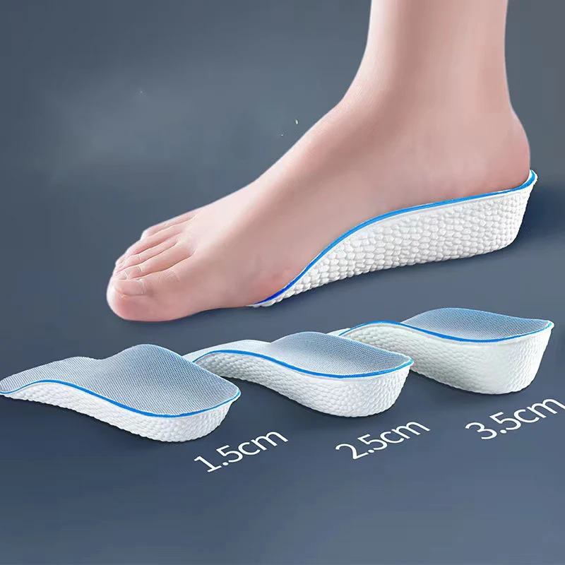 

1.5-3.5CM Invisible Height Increasing Insole Orthopedic Arch Support Insole Soft Elastic Light Weight for Men Women Shoes Pads