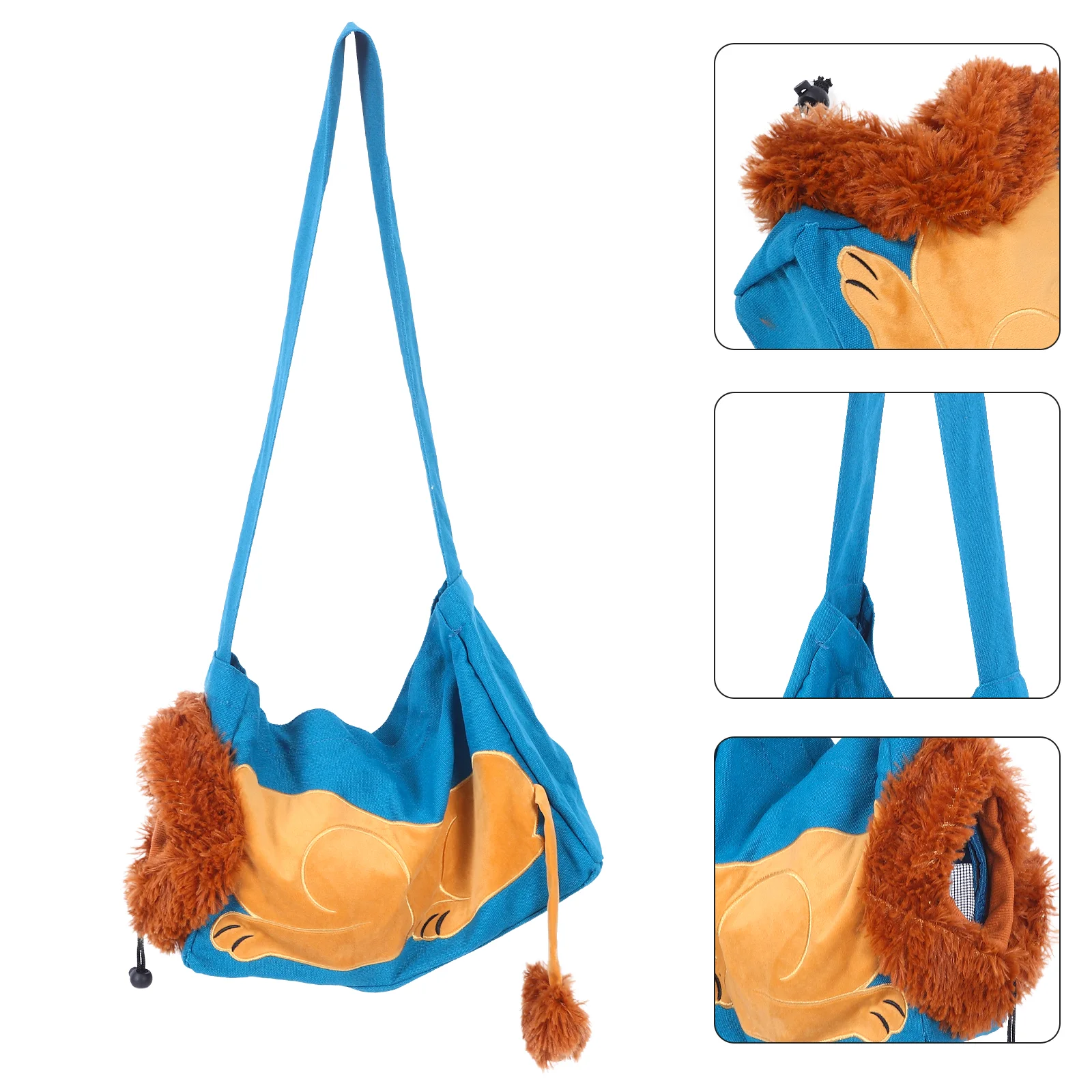 

Pet Carrier Dog Cat Sling Carrier Bag Hands Free Pet Bag Lion Style Pet Carrying Shoulder Bag