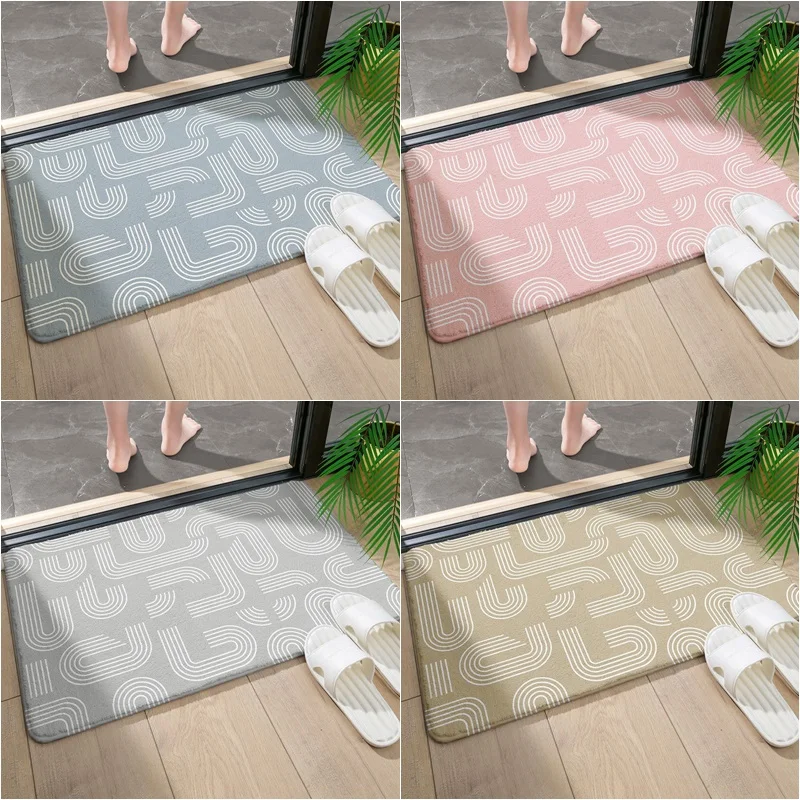 

Геометрический ковер для ванной, прямоугольные коврики для ванной, для гостиной, напольный коврик, Нескользящие Коврики для входной двери, ...