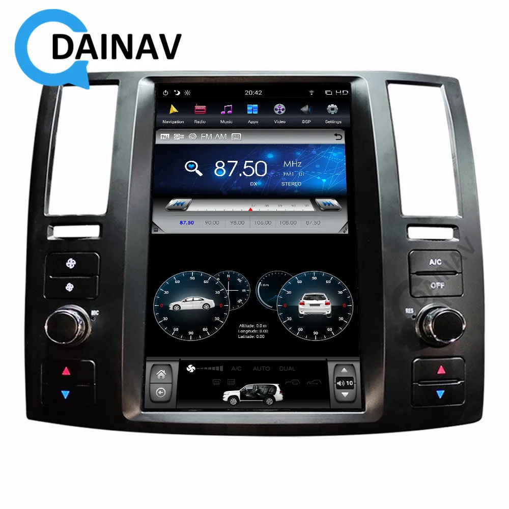 Автомобильный DVD-плеер в стиле Tesla, GPS-навигатор для Infiniti FX35/FX45 2004 2005 2006 2007 2008, Авторадио, стерео, мультимедийный плеер