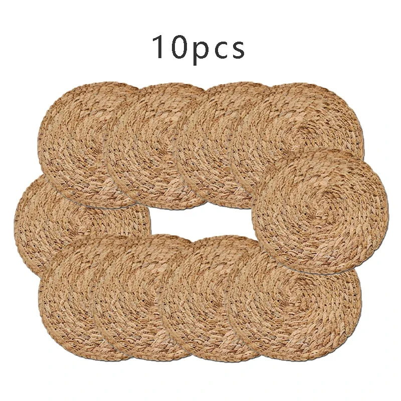 

Соломенные круглые подставки из ротанга 30 см, 6 штук