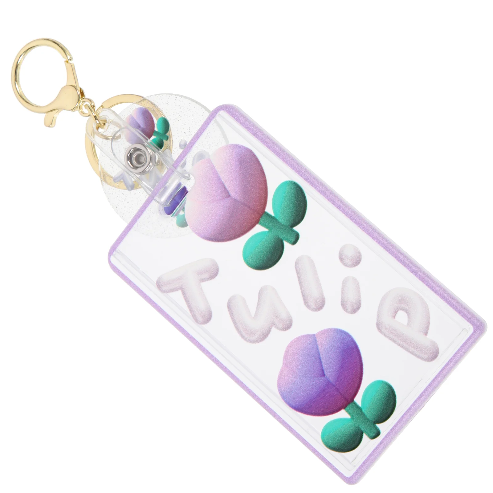 

Holder Key Rings Badge Keychain Chain Idcasenamependant Women Sleeve Novalty Carring Creditwork Ic Acrylic Tag