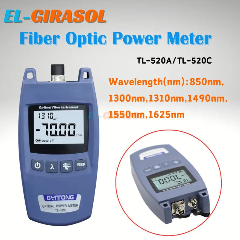 Мини-оптический измеритель мощности OPM TL520 2 в 1 VFL 10 МВт км Визуальный локатор