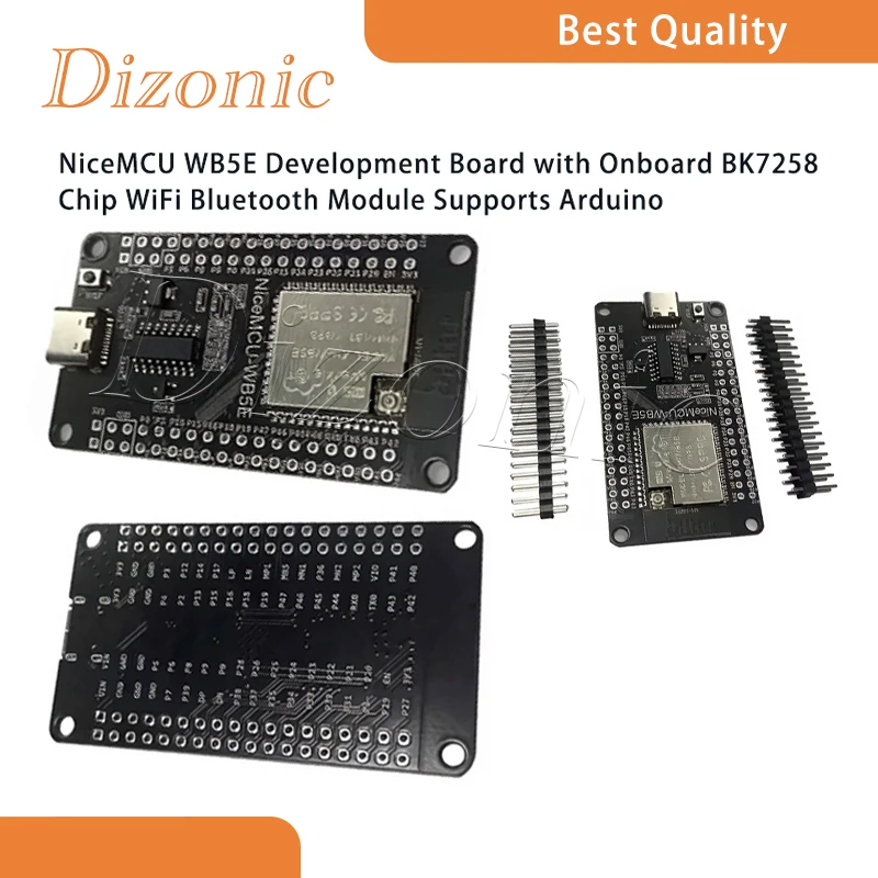 Фото Плата разработки Dizonic The NiceMCU WB5E оснащена встроенным чипом BK7258, модулями Wi-Fi и Bluetooth, и поддерживает Arduino. №1