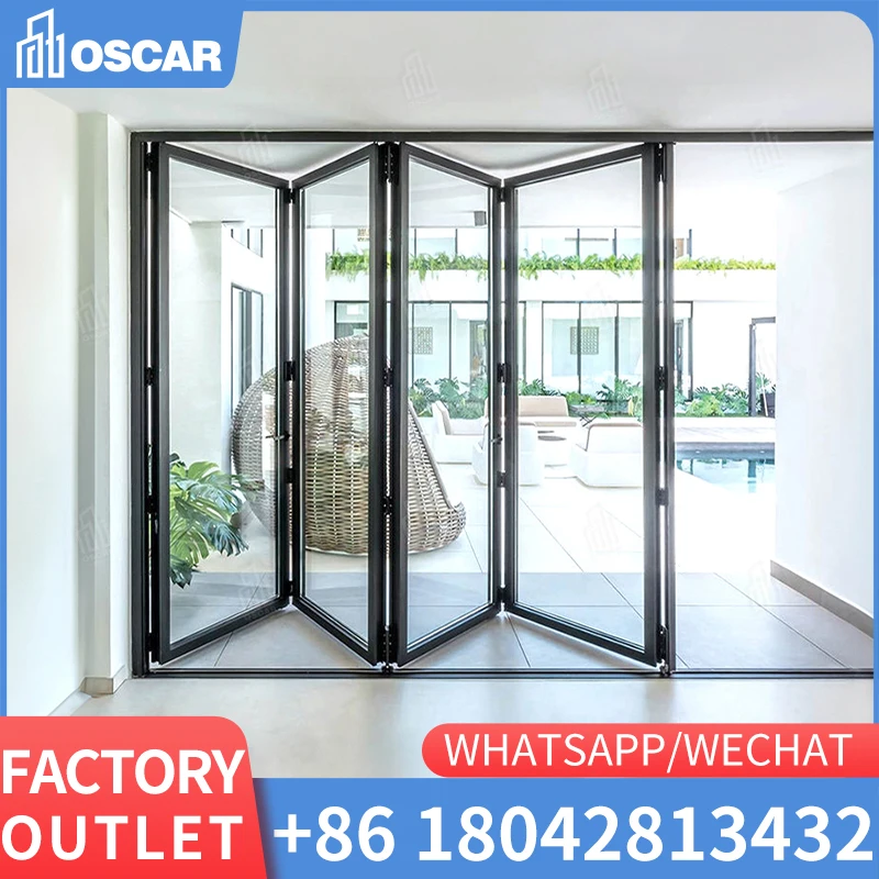 Складные двойные двери DERCHI изготовленные на заказ современные складные виллы с